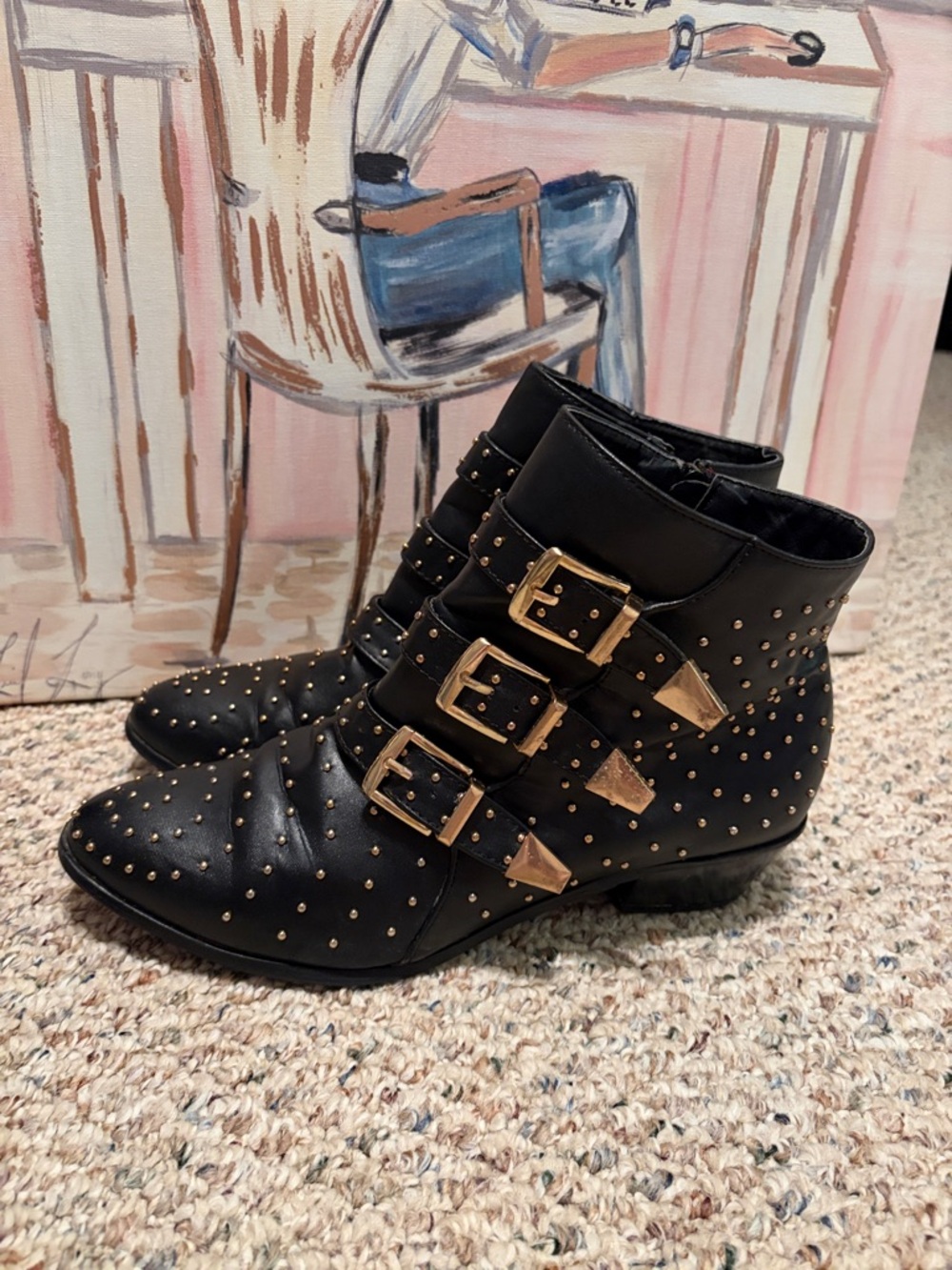 Studded Ankle Boots